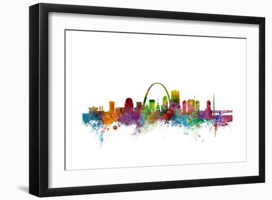 St Louis Missouri Skyline-Michael Tompsett-Framed Art Print