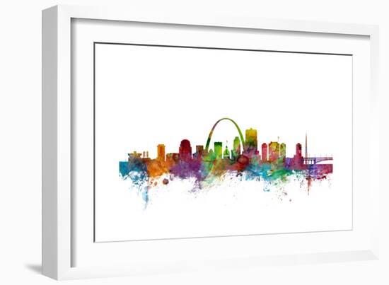 St Louis Missouri Skyline-Michael Tompsett-Framed Art Print