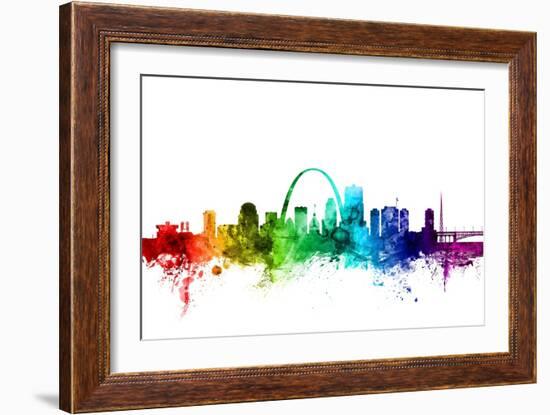 St Louis Missouri Skyline-Michael Tompsett-Framed Art Print