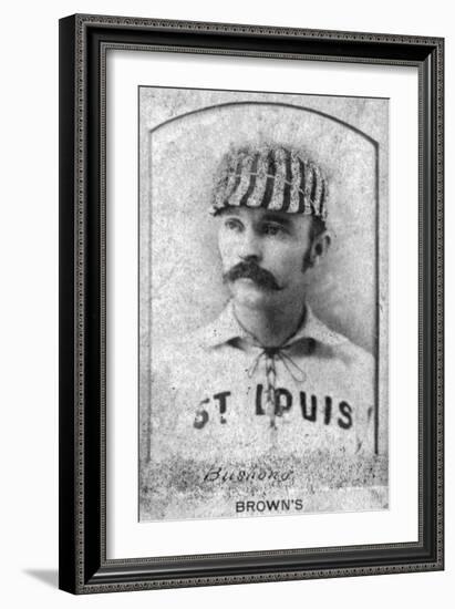 St. Louis, MO, St. Louis Browns, Doc Bushong, Baseball Card-Lantern Press-Framed Art Print