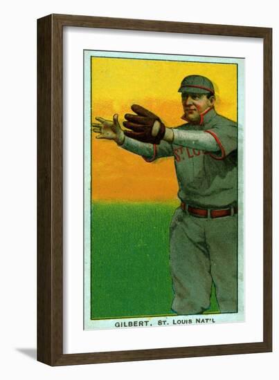 St. Louis, MO, St. Louis Cardinals, Billy Gilbert, Baseball Card-Lantern Press-Framed Art Print
