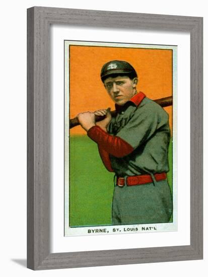 St. Louis, MO, St. Louis Cardinals, Bobby Byrne, Baseball Card-Lantern Press-Framed Art Print