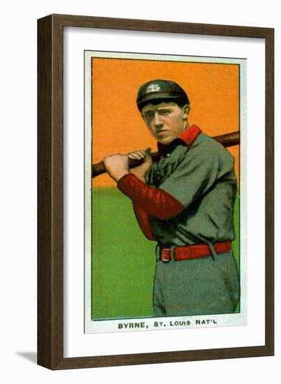 St. Louis, MO, St. Louis Cardinals, Bobby Byrne, Baseball Card-Lantern Press-Framed Art Print