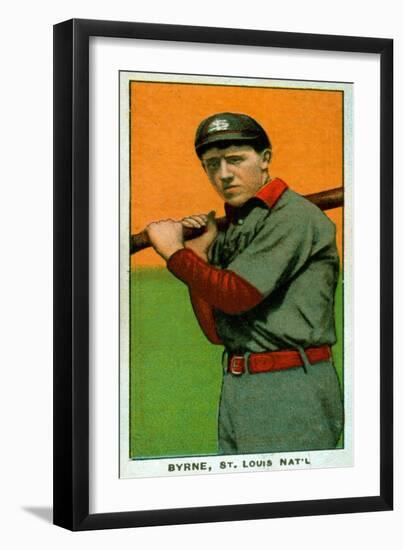 St. Louis, MO, St. Louis Cardinals, Bobby Byrne, Baseball Card-Lantern Press-Framed Art Print
