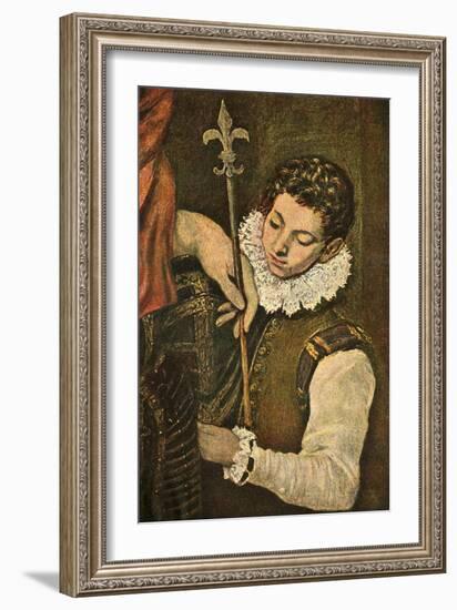 'St. Louis of France (or St. Ferdinand of Castile)', c1586-1590, (1938)-El Greco-Framed Giclee Print