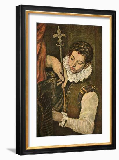 'St. Louis of France (or St. Ferdinand of Castile)', c1586-1590, (1938)-El Greco-Framed Giclee Print