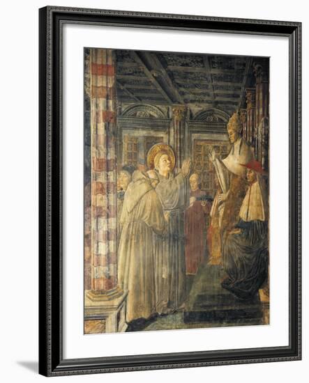 St. Louis of Toulouse Ordained Bishop by Pope Boniface VIII, 1461-1466-Benedetto Bonfigli-Framed Giclee Print