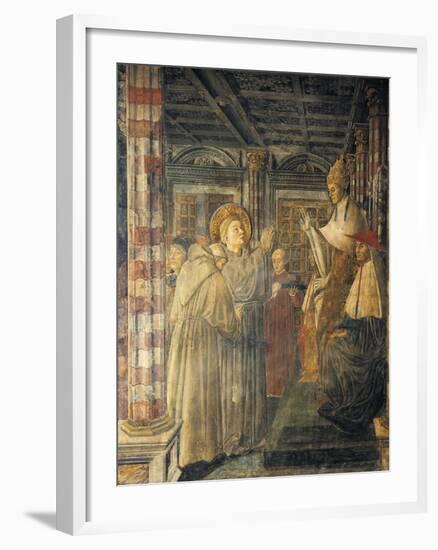 St. Louis of Toulouse Ordained Bishop by Pope Boniface VIII, 1461-1466-Benedetto Bonfigli-Framed Giclee Print