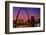 St. Louis skyline and Arch at night, St. Louis, Missouri-null-Framed Photographic Print