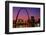 St. Louis skyline and Arch at night, St. Louis, Missouri-null-Framed Photographic Print