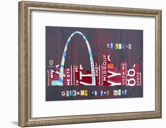 St. Louis Skyline-Design Turnpike-Framed Giclee Print