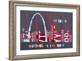 St. Louis Skyline-Design Turnpike-Framed Giclee Print