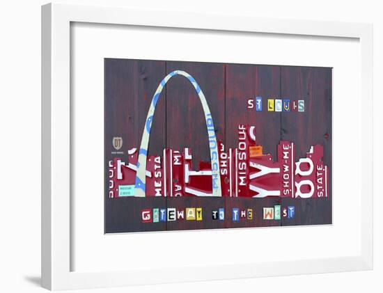 St. Louis Skyline-Design Turnpike-Framed Giclee Print