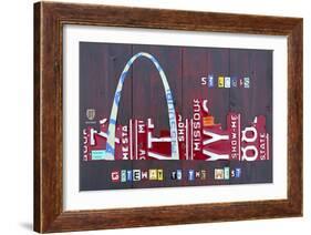 St. Louis Skyline-Design Turnpike-Framed Giclee Print