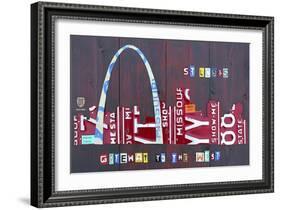 St. Louis Skyline-Design Turnpike-Framed Giclee Print