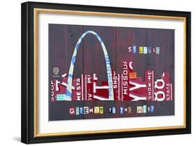 St. Louis Skyline-Design Turnpike-Framed Giclee Print