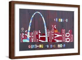 St. Louis Skyline-Design Turnpike-Framed Giclee Print