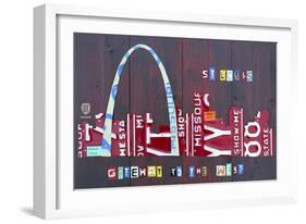 St. Louis Skyline-Design Turnpike-Framed Giclee Print