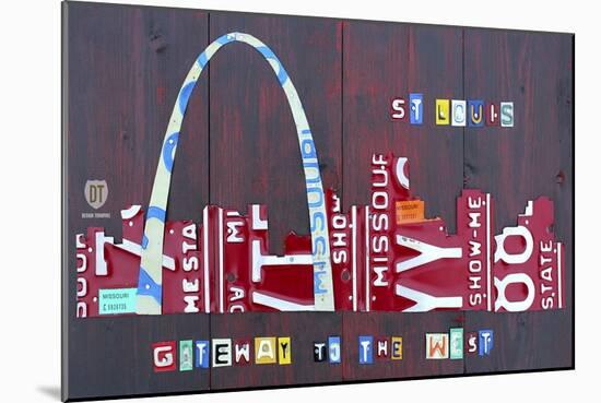 St. Louis Skyline-Design Turnpike-Mounted Giclee Print