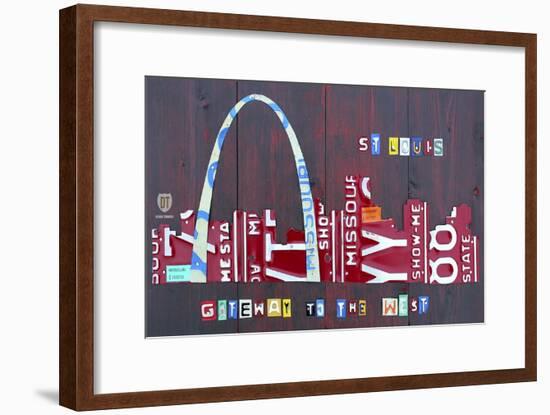 St. Louis Skyline-Design Turnpike-Framed Giclee Print