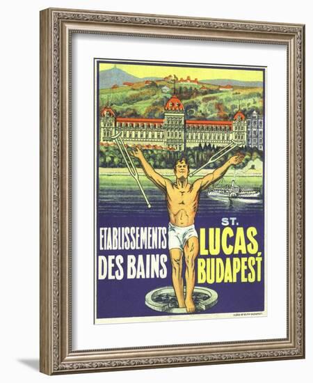 St. Lucas, Budapest Luggage Label-null-Framed Giclee Print