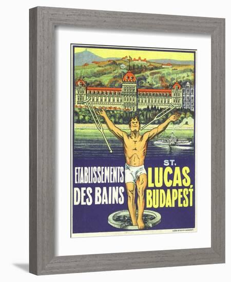 St. Lucas, Budapest Luggage Label-null-Framed Giclee Print