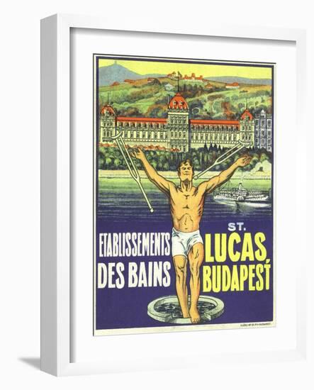 St. Lucas, Budapest Luggage Label-null-Framed Giclee Print