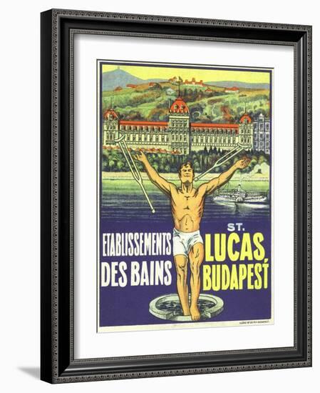 St. Lucas, Budapest Luggage Label-null-Framed Giclee Print