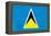 St. Lucia Flag Design with Wood Patterning - Flags of the World Series-Philippe Hugonnard-Framed Stretched Canvas