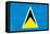 St. Lucia Flag Design with Wood Patterning - Flags of the World Series-Philippe Hugonnard-Framed Stretched Canvas