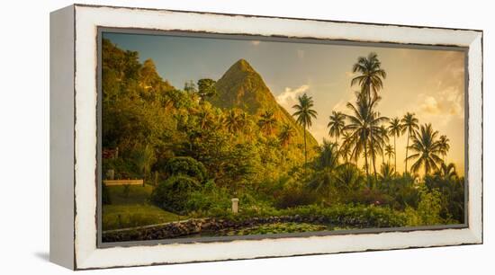 St Lucia, Soufriere, Sugar Beach Resort, Formerly Jalousie Plantation Resort and Gros Piton-Alan Copson-Framed Premier Image Canvas