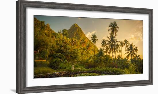 St Lucia, Soufriere, Sugar Beach Resort, Formerly Jalousie Plantation Resort and Gros Piton-Alan Copson-Framed Photographic Print