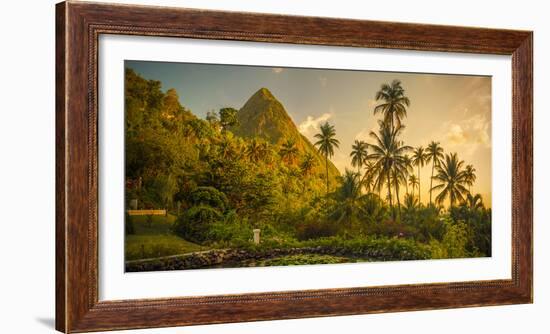 St Lucia, Soufriere, Sugar Beach Resort, Formerly Jalousie Plantation Resort and Gros Piton-Alan Copson-Framed Photographic Print