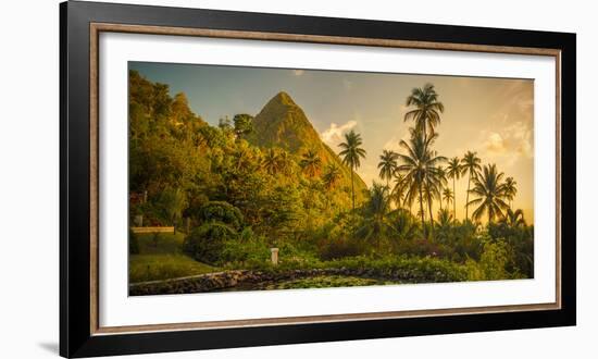 St Lucia, Soufriere, Sugar Beach Resort, Formerly Jalousie Plantation Resort and Gros Piton-Alan Copson-Framed Photographic Print