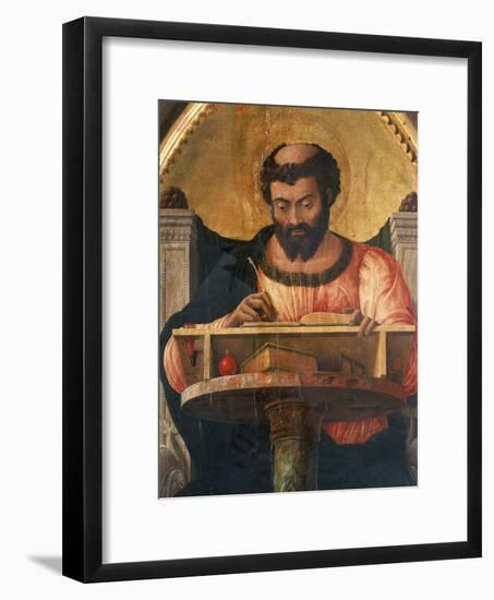 St Luke at His Desk, Detail from Altarpiece of St Luke-Andrea Mantegna-Framed Giclee Print