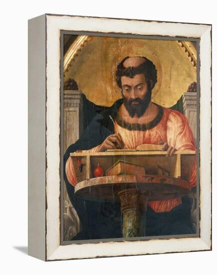 St Luke at His Desk, Detail from Altarpiece of St Luke-Andrea Mantegna-Framed Premier Image Canvas