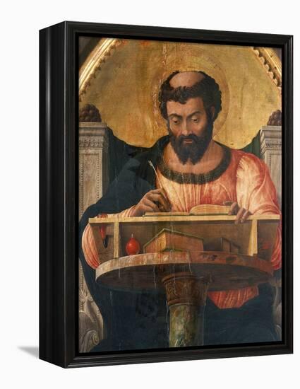 St Luke at His Desk, Detail from Altarpiece of St Luke-Andrea Mantegna-Framed Premier Image Canvas