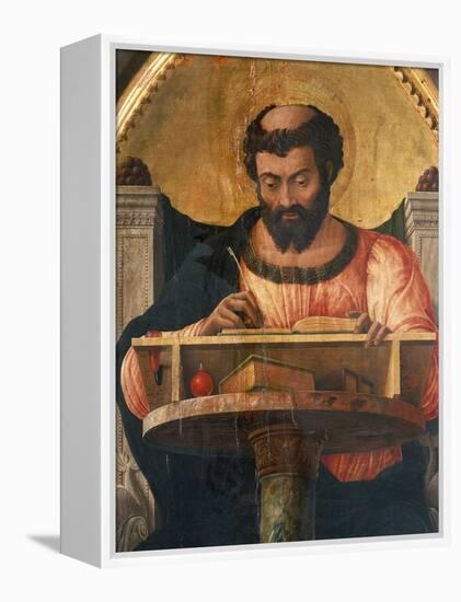 St Luke at His Desk, Detail from Altarpiece of St Luke-Andrea Mantegna-Framed Premier Image Canvas