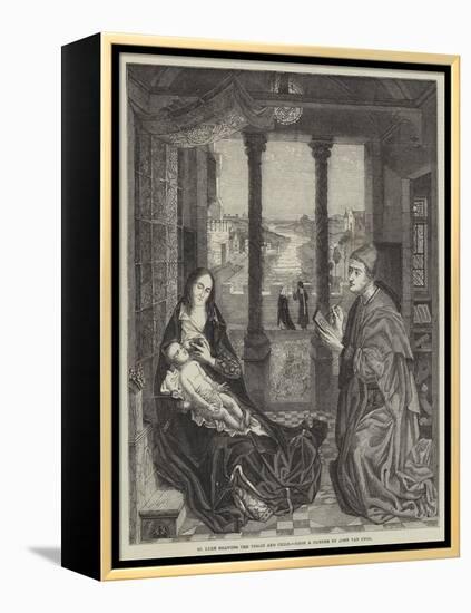 St Luke Drawing the Virgin and Child-Jan van Eyck-Framed Premier Image Canvas