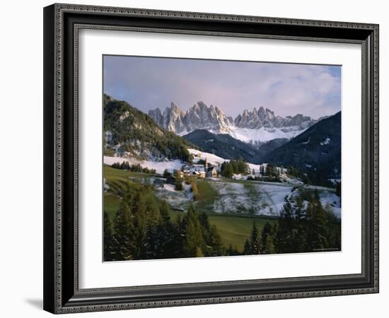 St. Magdalena and Geisslerspitzen, 3060M, Val De Funes, South Tirol (Tyrol), Italy-Hans Peter Merten-Framed Photographic Print