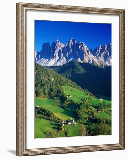 St. Magdalena Kalian Italian Dolomites-Peter Adams-Framed Photographic Print