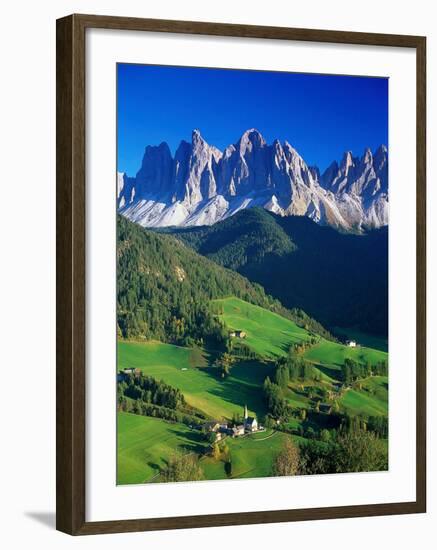 St. Magdalena Kalian Italian Dolomites-Peter Adams-Framed Photographic Print