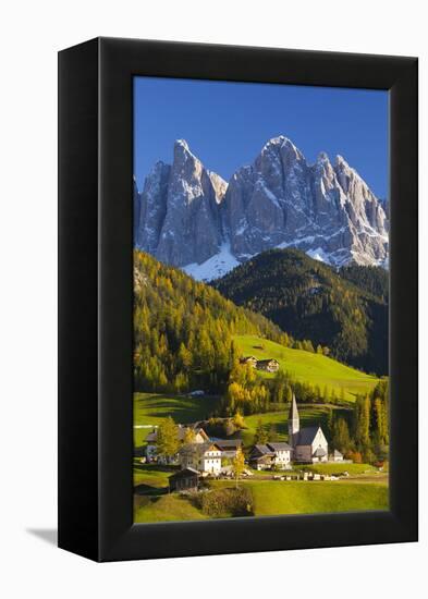 St. Magdalena, Val Di Funes, Trentino-Alto Adige, Dolomites, South Tyrol, Italy, Europe-Miles Ertman-Framed Premier Image Canvas