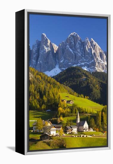 St. Magdalena, Val Di Funes, Trentino-Alto Adige, Dolomites, South Tyrol, Italy, Europe-Miles Ertman-Framed Premier Image Canvas