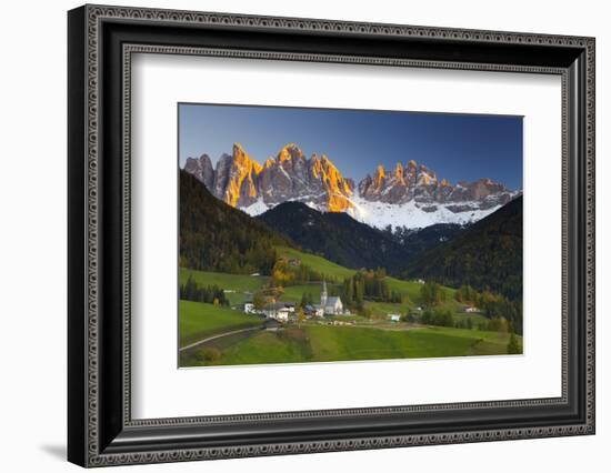 St. Magdalena, Val Di Funes, Trentino-Alto Adige, Dolomites, South Tyrol, Italy, Europe-Miles Ertman-Framed Photographic Print