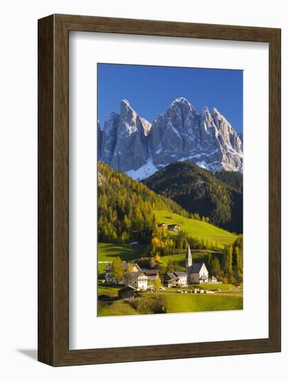 St. Magdalena, Val Di Funes, Trentino-Alto Adige, Dolomites, South Tyrol, Italy, Europe-Miles Ertman-Framed Photographic Print