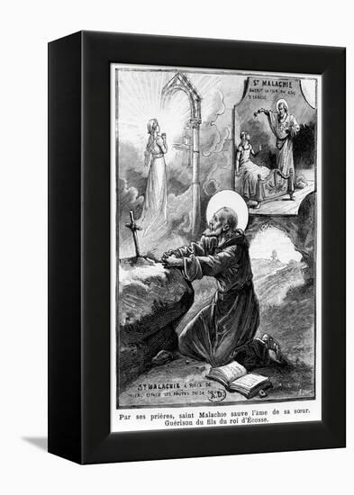 St Malachy Praying for the Soul of His Sister-null-Framed Premier Image Canvas