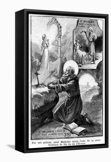 St Malachy Praying for the Soul of His Sister-null-Framed Premier Image Canvas