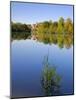 St. Mang Monastery and Basilica Reflected in the River Lech, Fussen, Bavaria (Bayern), Germany-Gary Cook-Mounted Photographic Print