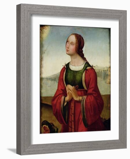 St. Margaret at Prayer-Lorenzo Costa-Framed Giclee Print